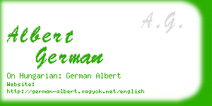 albert german business card
